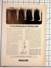 Vintage 1960s Philips Muscle Stimulator Ad Medical Technology Ephemera