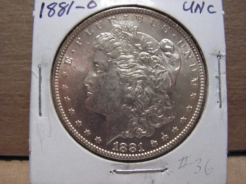 1881 - O Morgan Silver Dollar, UNC.