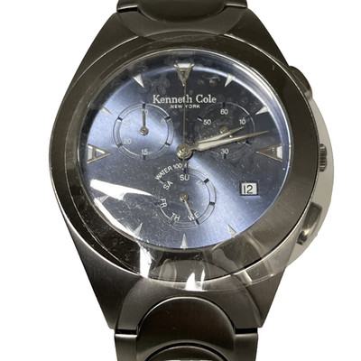 Kenneth Cole 38mm Mens Watch KC3246 Stainless Steel Blue Dial Chronograph