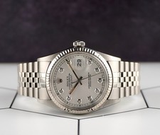 Rolex 36mm Datejust Steel Fluted SIlver Dial Watch 2