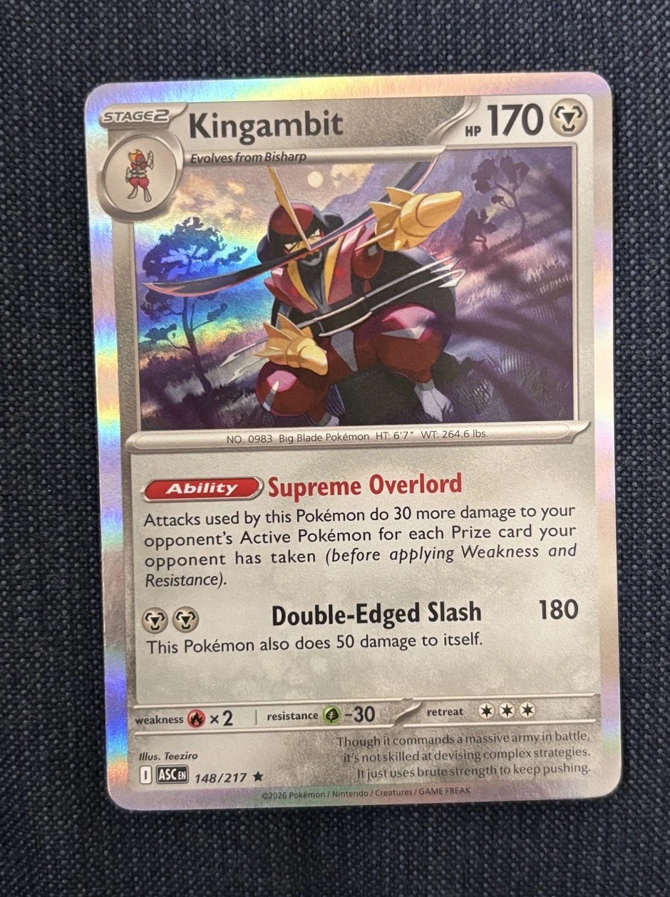 Pokemon Card Kingambit 148/217 Me: Ascended Heroes Holo