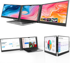 Laptop Screen Extender, 15.6  Triple Portable Monitor for Laptop with Ultra-Slim