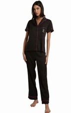 Juicy Couture Black Satin Women s Pajama Set Size Small New