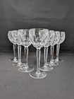 SET OF 7! Sheila by Waterford 7½" WINE HOCK Crystal Glasses VINTAGE Cut Glass
