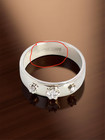 VINTAGE ESTATE 14K WHITE GOLD RING 3 STONE DIAMOND 5.3mm BAND SIZE 6.75 #7865 — photo 6
