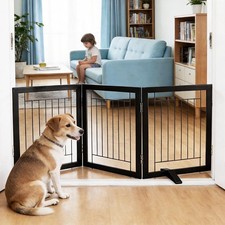 Freestanding Dog Gate Indoor, Foldable Dog Fence for Doorways,Hallways or Sta...