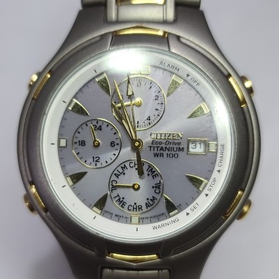 0870-K002406 CITIZEN ECO DRIVE TWO TONE TITANIUM WATCH FOR MEN C5-53