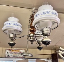 mid century three light chandelier 16x23