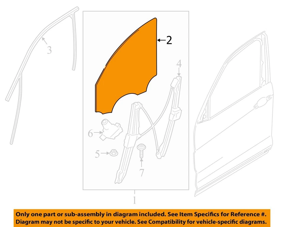 11 12 13 14 15 16 17 BMW X3 puerta delantera cristal/ventana derecha Foto 3 de 4