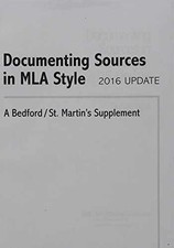 Documenting Sources in MLA - Paperback, by Bedford/St. Martin's - Very Good