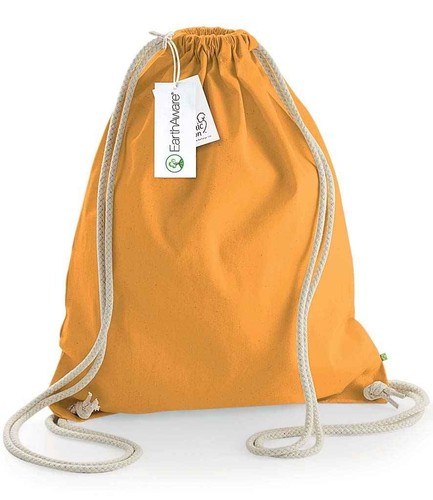 Organic Cotton Canvas Gym Sack Swim Shoe PE Kit Bag with Rope Drawcord - Picture 12 of 17
