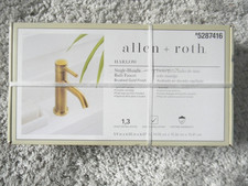 NEW Allen Roth Harlow Brushed Gold 1-handle Mid-arc Bathroom Faucet