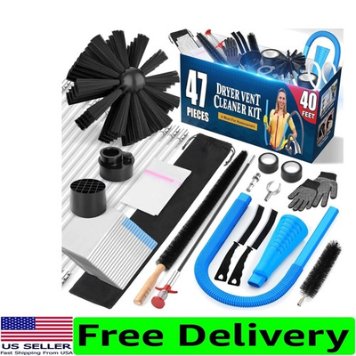 #ad 47 Piece Dryer Vent Cleaner Set Ensure Safety amp; Save on Professional Costs $75.97