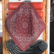 Stonewashed Burgundy Bandanna 22x22 100 Cotton