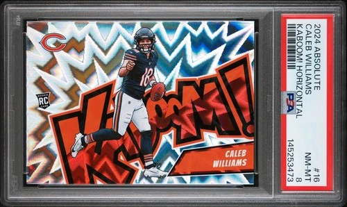 2024 Panini Absolute Caleb Williams Rookie Kaboom! SP Case Hit PSA 8 FD203