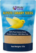 Premium Non-GMO Double Cleaned Canary Seed - 5 lbs for Birds