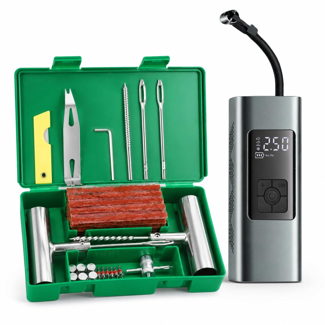 DANOVA PRODUCTS SL - Kit Riparazione Pneumatici Auto 58 Pezzi Riparazioni in 15 Minuti con - Miniatura 22