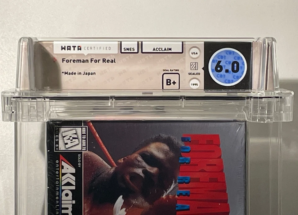 FOREMAN FOR REAL - 1995 SNES SUPER NINTENDO - FACTORY SEALED - WATA 6.0 / B+ - Image 2 of 4