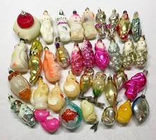 Soviet vintage glass christmas tree ornament animals - ussr decoration