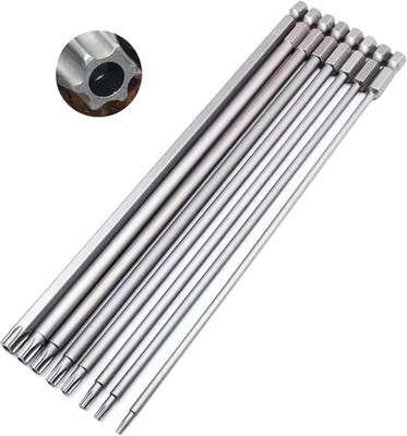 Long Torx Screwdriver Bits, 8Pcs 200Mm/8 Inch Long Torx Bit Set Torx Security Ta