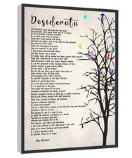 Desiderata Poem Wall Art,Inspirational Desiderata Poster By Max Ehrmann Canva...