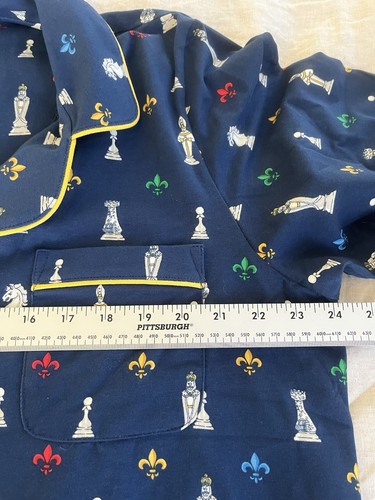 BedHead Pajamas “Check Mate” Chess Theme Organic Cotton Relaxed Fit Size 1X NWT - Picture 12 of 17