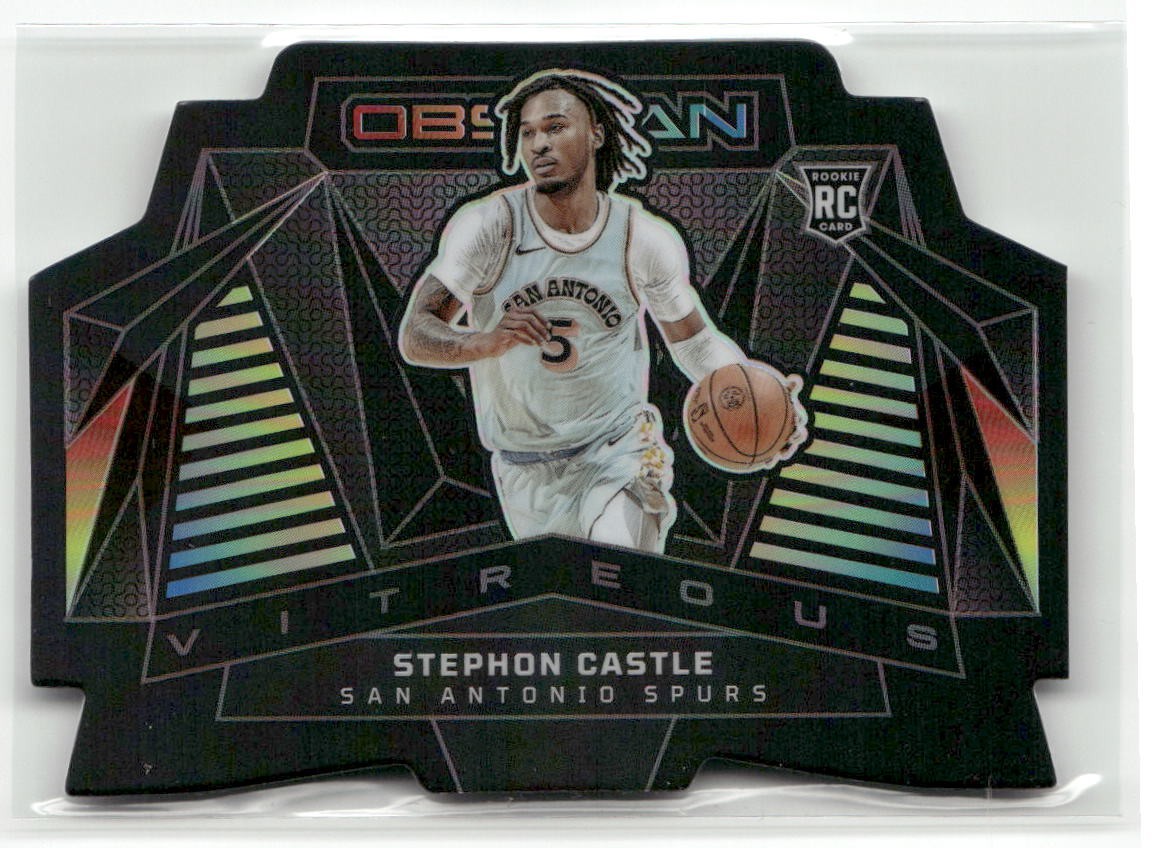 2024-25 Obsidian #6 Stephon Castle Rookie Vitreous Case Hit SSP Spurs RC