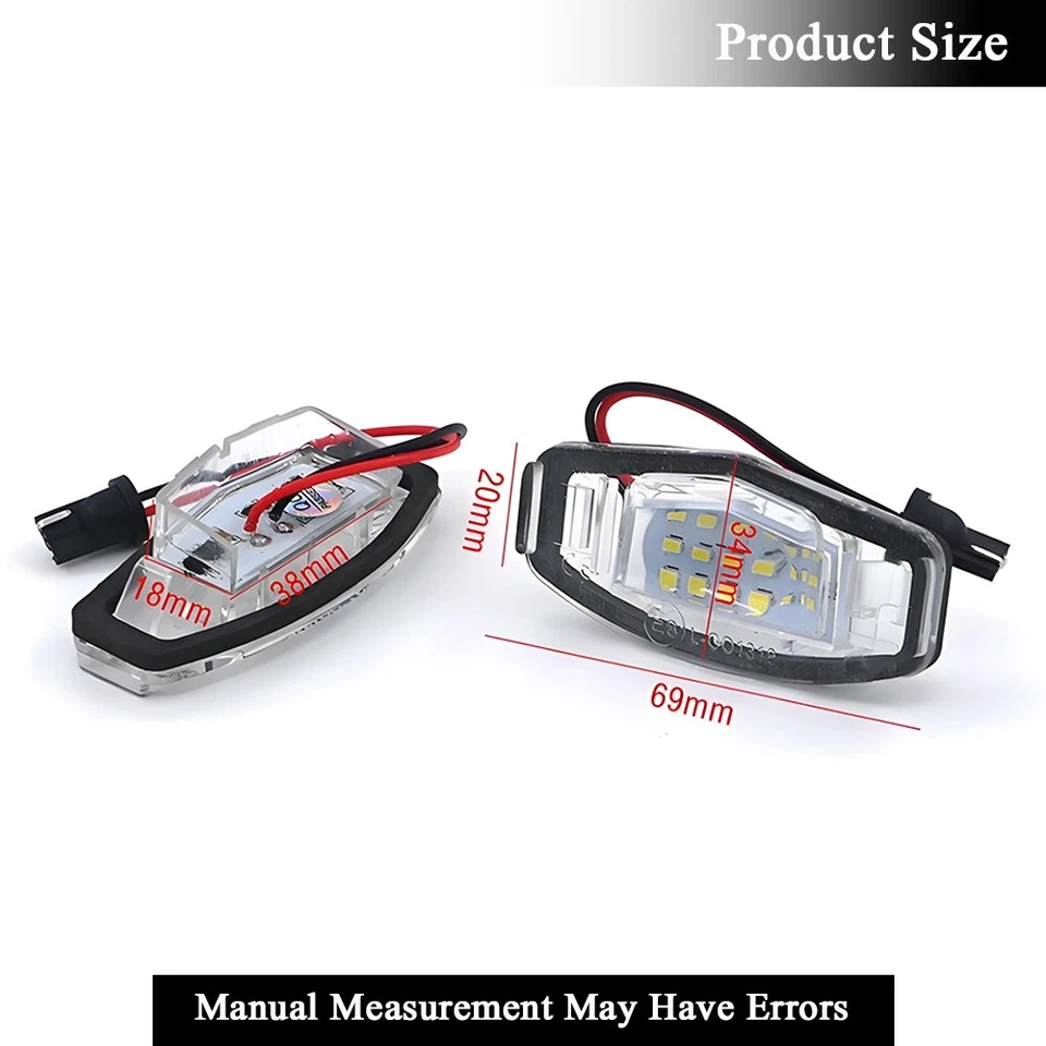 Lámpara de etiqueta de luz LED 6000 k 2 piezas para Honda CR-V CRV 2007-2016 ajuste Foto 4 de 4