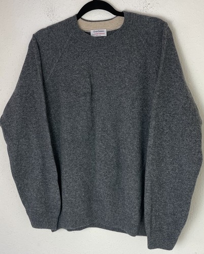 GRAN SASSO Gray Sweater Size 50/M Crew Neck Long Sleeve Made In Italy