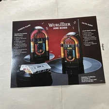 Original Factory Jukebox Wurlitzer Cassette Player Radio Am/Fm FLYER