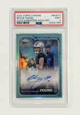 2024 Topps Chrome #BA-BYO Bryce Young Aqua Refractor Auto /199 PSA 9 Mint