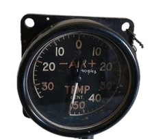 RAF Ww2 6A 595 Air Temp Gauge And Probe.  Capillary Snapped . Spares/Repairs 