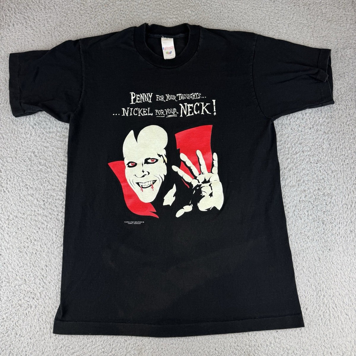 90s Movie Dracula Bram Stokers Black T Shirt Single Stitch