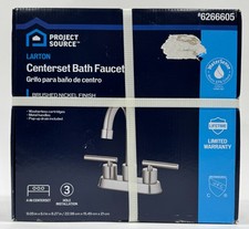 Project Source Larton Brushed Nickel 4 in Centerset 3 Hole Bathroom Faucet