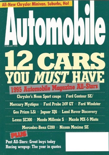 AUTOMOBILE 1995 FEB - ZWÖLF BESTE AUTOS, 9000CDE