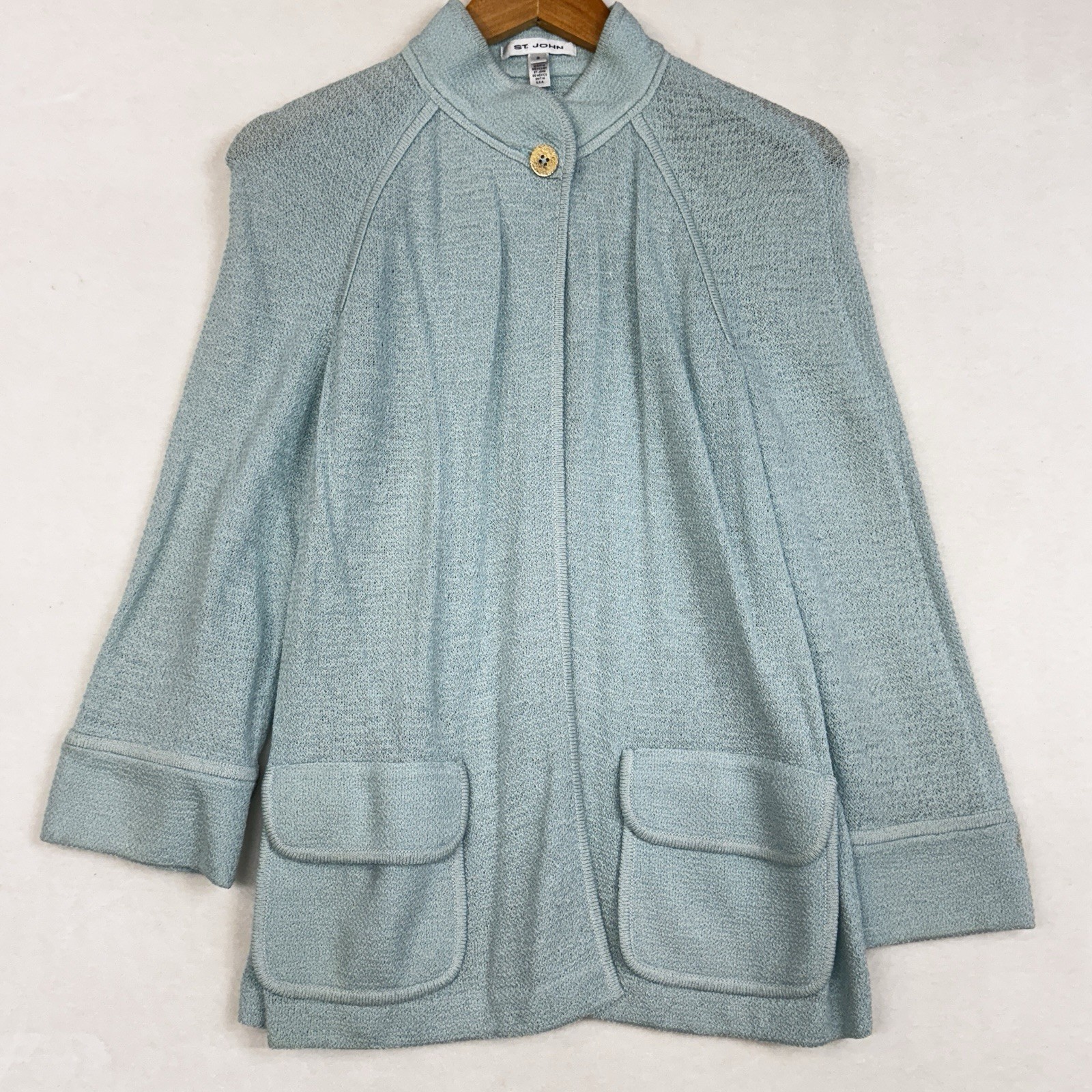 St. John Single Button Light Weight Mint Green Ca… - image 1