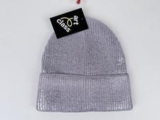 Art Class Girl's Knitted Cuffed Beanie Hat Shiny Purple OSFM