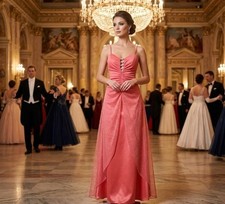 masquerade ball Prom gown Size 9/10 Pink Style 95666