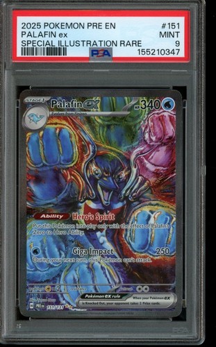 PSA 9 MINT Pokemon Palafin ex Prismatic Evolutions SIR 151/131