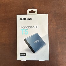 Samsung T5 500 GB USB 3.1 Gen 2 External Portable SSD MU-PA500B/AM - NEW