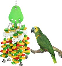 Large Bird Toys, Parrot Toys for Macaws African Grey Amazon Parrots, Green