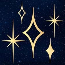 5 Pieces Midcentury Modern Wall Decor Metal Vintage Starburst Art Mid Century Mo