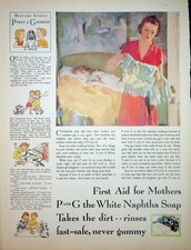 Anuncio impreso vintage original de 1932: P&G el jabón de nafta blanca #colectivo