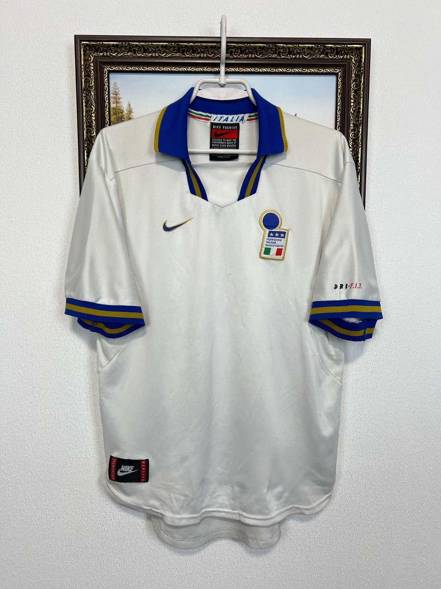希少 NIKE ナイキ イタリア代表 ユニフォーム 95 96 アウェイ モデル Italy Away football shirt 1996 Soccer Nike Jersey Mens Maglia