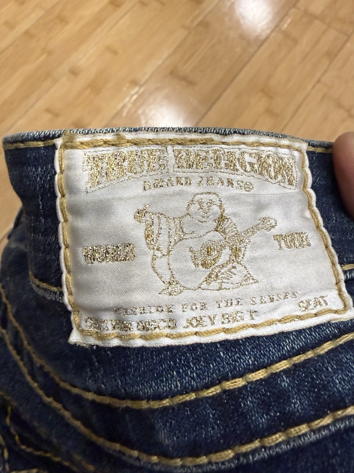 True Religion Disco Joey Big T Jeans Crystal Buttons Women’s 32 Flare Leg Y2K thumbnail 15