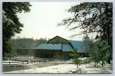 Fort Mill, SC Postcard - The Barn Heritage U.S.A  Winter Christian Theme Park