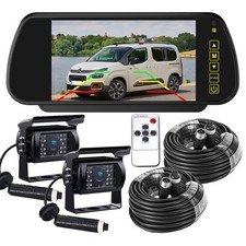 7" Backup Camera and Mirror Monitor Kit System Parking Night Vision for Truck RV