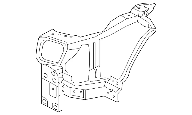 Panel lateral de soporte de radiador lateral izquierdo genuino Nissan 350Z - NUEVO OEM Foto 2 de 3