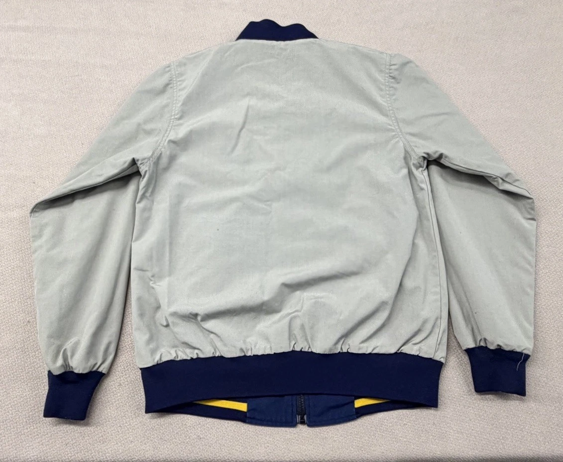 Vintage 90s Soffe US Navy Bomber Jacket Adult Small Blue Reversible - product detail image 11
