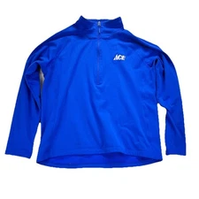 North Face Ace Hardware 1/4 Zip Pullover XL Blue Active Wear